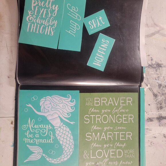 Bundle 2 ~ Reusable Silk Screen Stencils ~ 18 x 15 Binder ~ Adventure, Kids - Picture 10 of 16